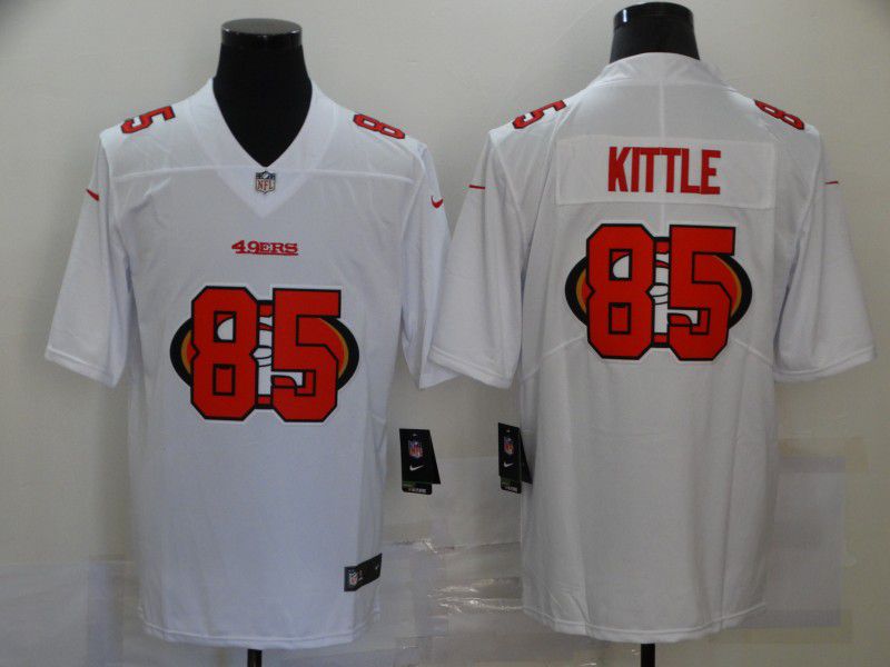 Men San Francisco 49ers 85 Kittle White shadow 2020 NFL Nike Jerseys